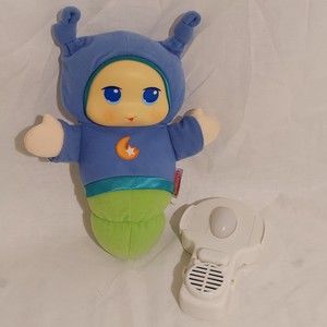 Baby Lullaby Glow Worm Playskool 2009 Blue Shirt Moon Star Music Light Works
